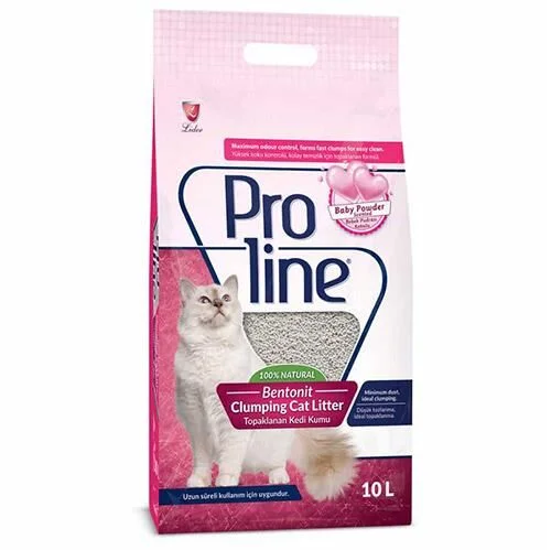 Proline Bebek Pudralı Kedi Kumu 10 Lt