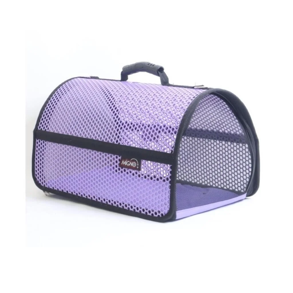 MİGNO FLYBAG Voyager Fileli Kedi Köpek Taşıma Çantası - Mor