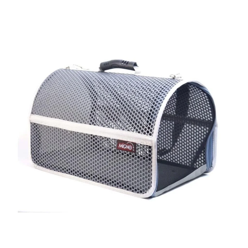 MİGNO FLYBAG Voyager Fileli Kedi Köpek Taşıma Çantası - Gri