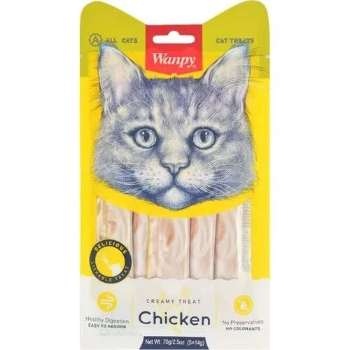 Wanpy Tavuklu Likit Kedi Ödülü 5x14 Gr