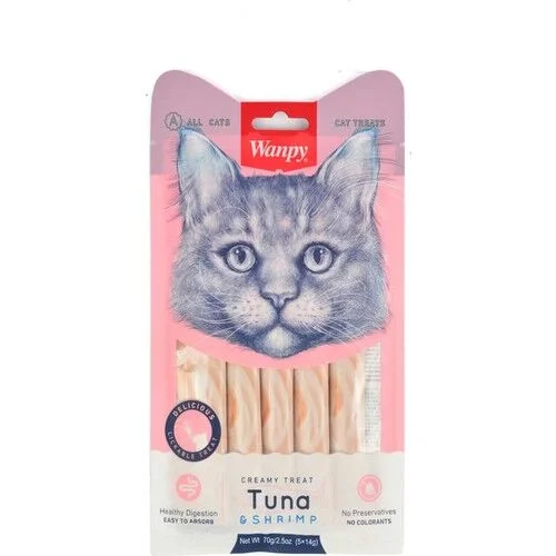 Wanpy Ton ve Karides Likit Kedi Ödülü 5x14 Gr