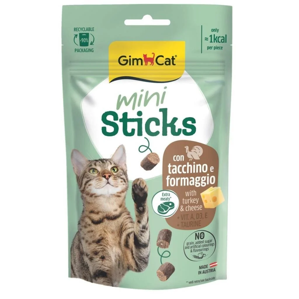 Gimcat Mini Sticks Hindili Peynirli Ödül Çubukları 50 gr