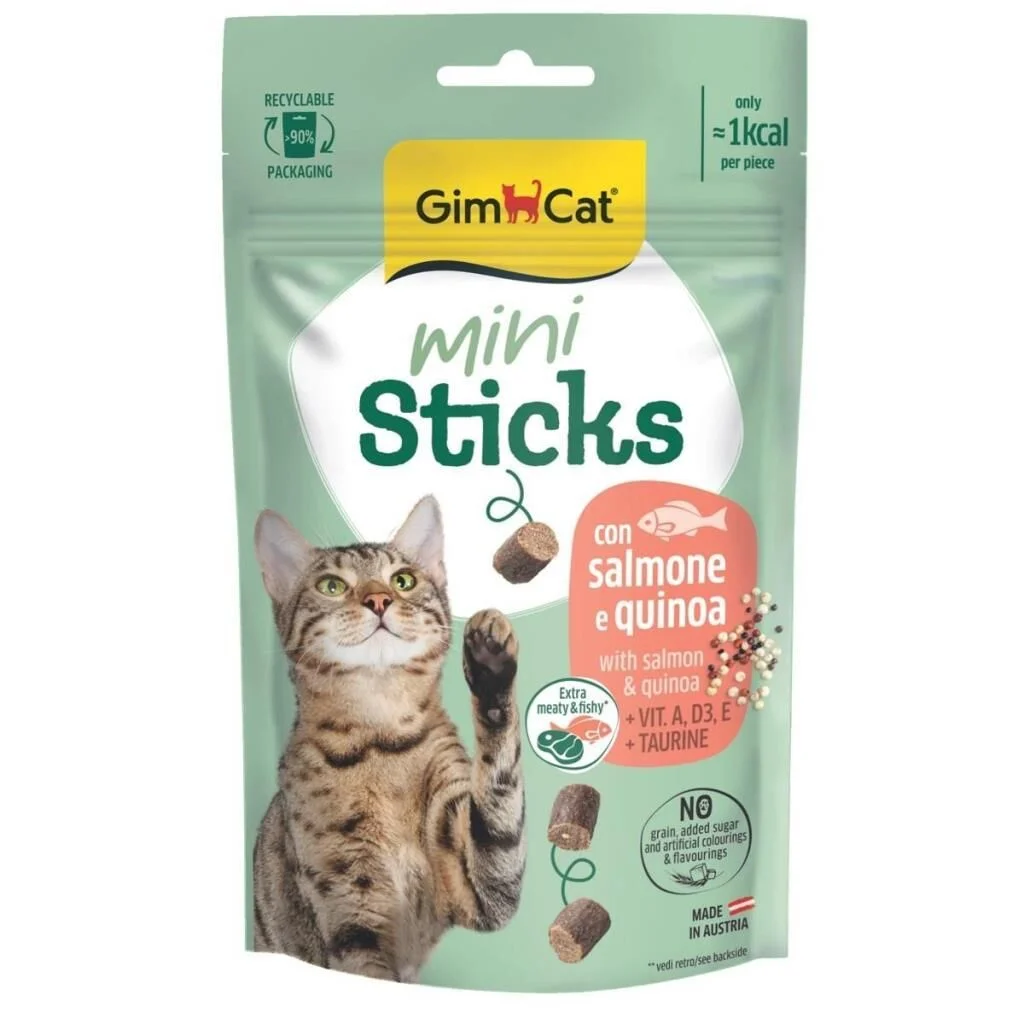 Gimcat Mini Sticks Somonlu Kinoalı Ödül Çubukları 50 gr