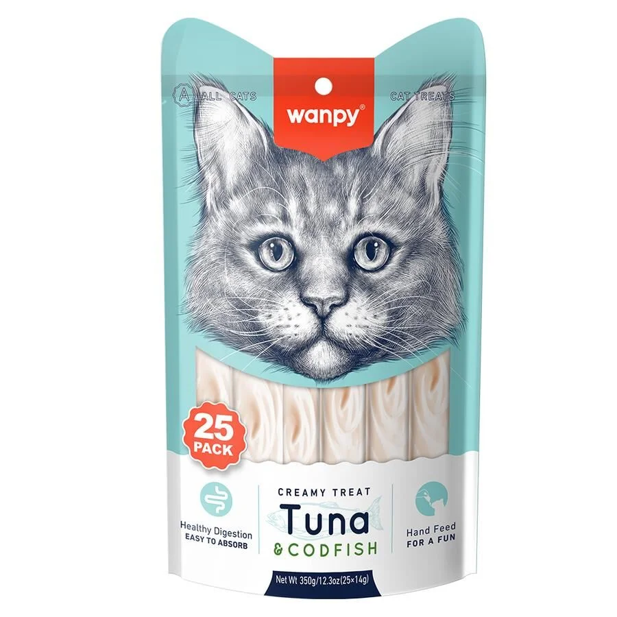 Wanpy Ton ve Morina Balıklı Likit Kedi ödülü 25*14 Gr