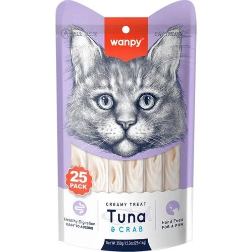 Wanpy Ton ve Yengeçli Likit Kedi Ödülü 25*14 Gr