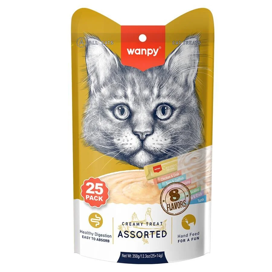 Wanpy Karışık Lezzetli Likit Kedi Ödülü 25*14 Gr