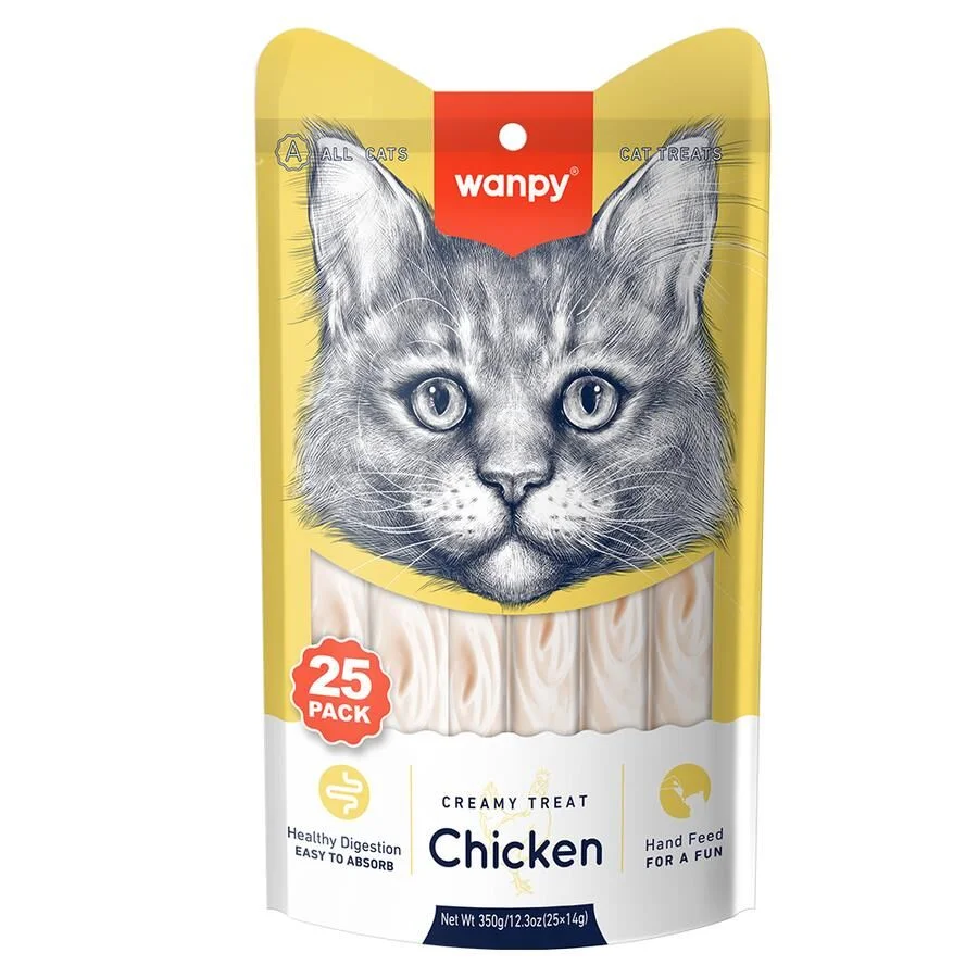 Wanpy Tavuklu Likit Kedi Ödülü 25*14 Gr