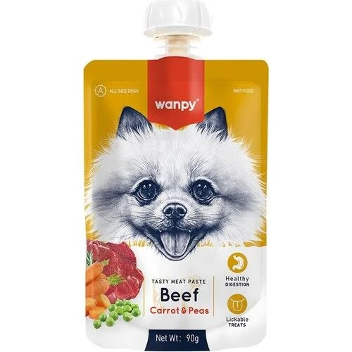 Wanpy Sığır Etli-Havuçlu  Köpek Et Ezmesi 90 gr