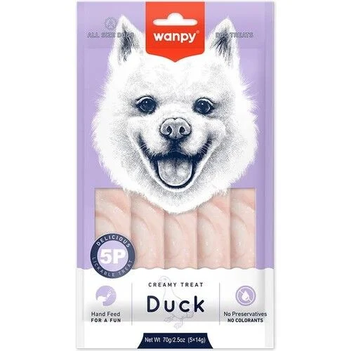 Wanpy Ördekli Likit Köpek Ödülü 5x14 Gr