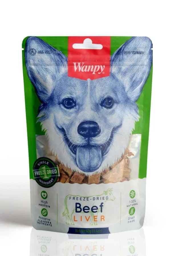 Wanpy Kurutulmuş Dana Ciğeri 40 gr Köpek Ödül