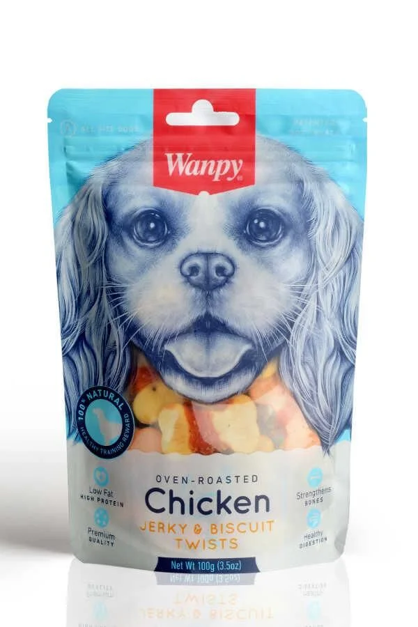 Wanpy Bisküvi Üzeri Tavuk Sargılı 100 gr Köpek Ödülü