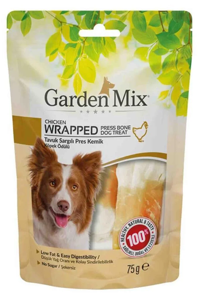 Garden Mix Sargılı Pres Kemik Köpek Ödül Maması 75 Gr