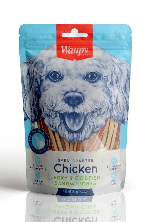 Wanpy Tavuklu Morina Balıklı 100 gr Köpek Ödülü