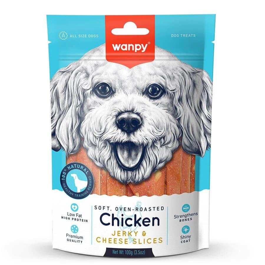 Wanpy Yumuşak Tavuk Peynir Dilimleri Köpek Ödülü 100 Gr