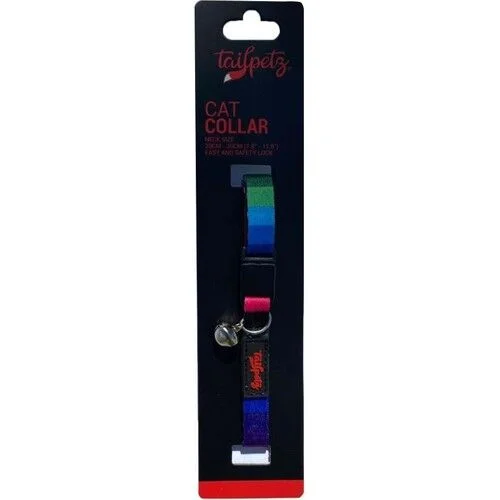 Tailpetz Easy  Safety Lock Çıngıraklı Ayarlanabilir Kedi Boyun Tasması Wave