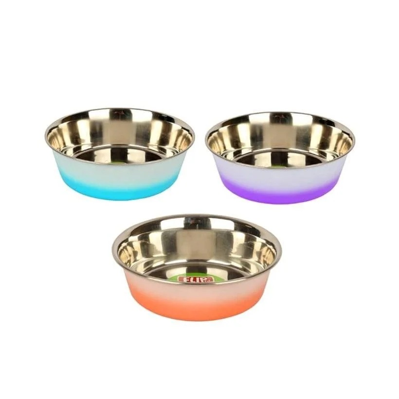 Çift Renkli Çelik Mama Kabı 13 cm