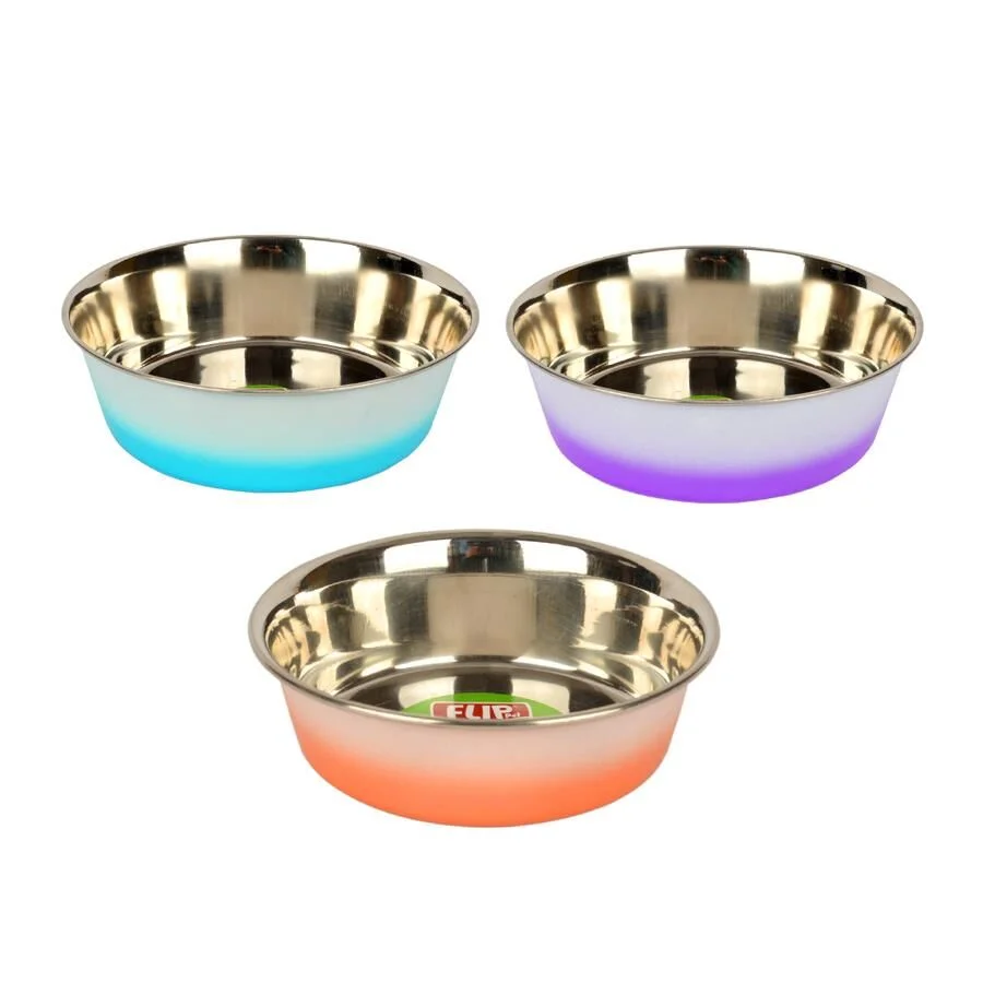 Çift Renkli Çelik Mama Kabı 16 cm