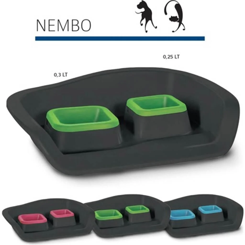 Mp Sıçratmayan Mama/Su Kabı Nembo İkili