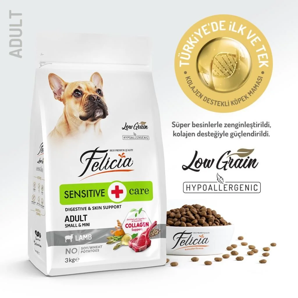 Felicia Küçük ve Orta Irk Kuzulu Yetişkin Köpek Maması 3 kg