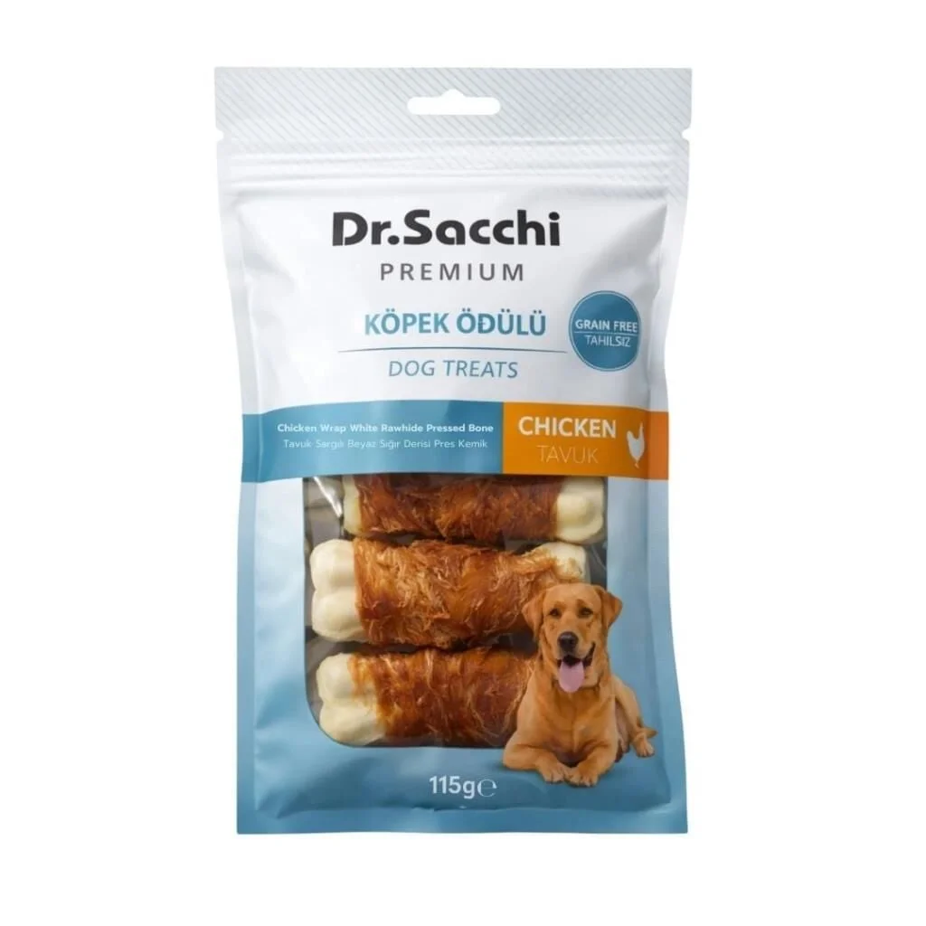 Dr.Sacchi Tavuk Sargılı Kemik Köpek Ödülü 5'li 115 Gr